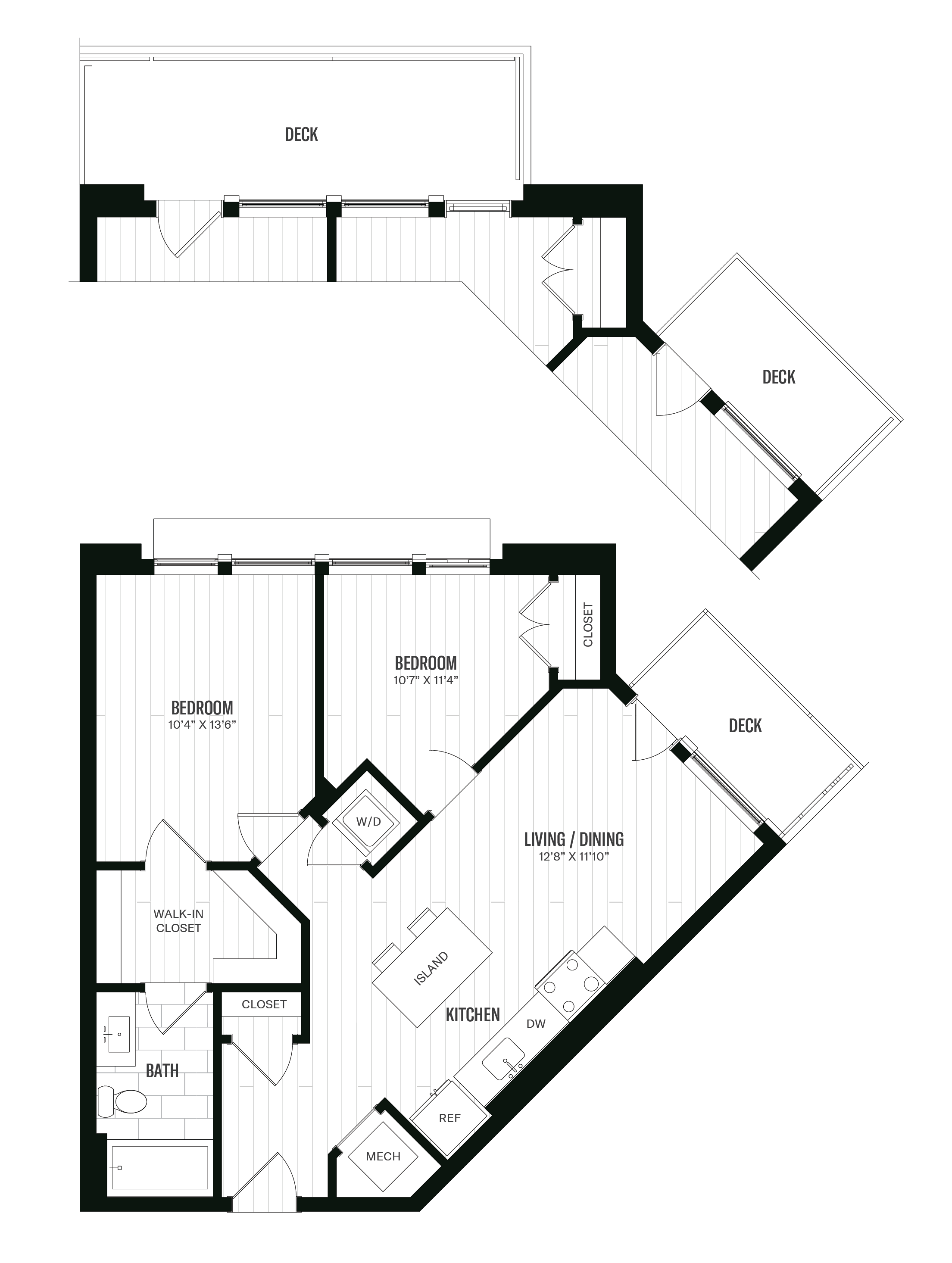 Floorplan image of unit 214